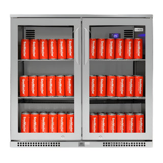 SnoMaster 200l Stainless Steel Under Counter Beverage Cooler Bar Fridge - SMBC-200(SS)