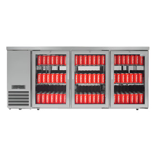 SnoMaster 494L 3 Door Under Counter Commercial Bar Fridge - SMBC-500