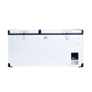 SnoMaster Stainless Steel 92.5L Low Profile Dual Compartment Fridge/Freezer AC/DC - SMDZ-LP96D