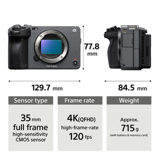 Sony FX3 Cinema Line Full-Frame Camera ILME-FX3A