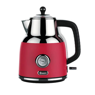 Swan 1,7 Litre Red Cordless Kettle With Temperature Gauge SRK42R  SRK42R/G/B