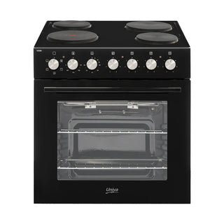 Univa Black under counter oven and black solid Hob U336B-1