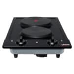 Univa 2 solid plate Domino Solid hob Black UDH02B