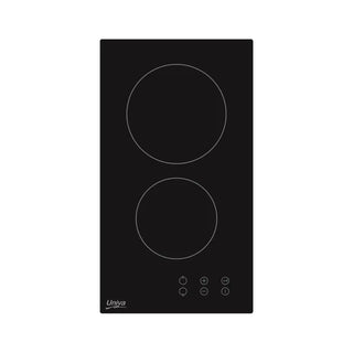 Univa 2 Viroceramic Plates, Touch Controlled Hob, Black UDH02TC-1