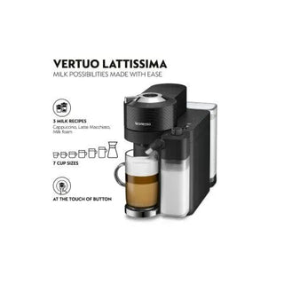 Nespresso Vertuo Lattissima Coffee Machine - Black - GDV5-ZA-BK-NE