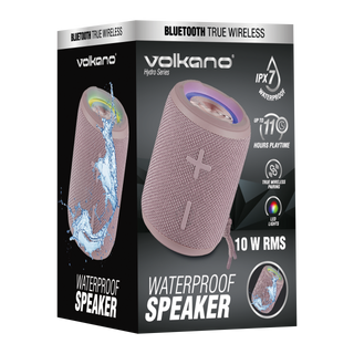 Volkano Hydro Series IPX7 Bluetooth Speaker  Pink -VK-3458-PK