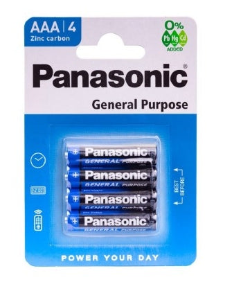 Panasonic Carbon Zinc AAA Battery - 4 Pack