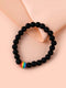 Rebel Rainbow Striped Beaded Bracelet