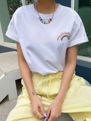 Rebel Rainbow Happy T shirt