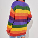 Rebel Rainbow Striped Cardigan
