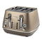 Delonghi Distinta 4 Slice Toaster - Future Bronze CTI4003.BZ