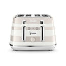 Delonghi Avvolta Class 4 Slice Toaster - Graceful White  CTAC 4003.W