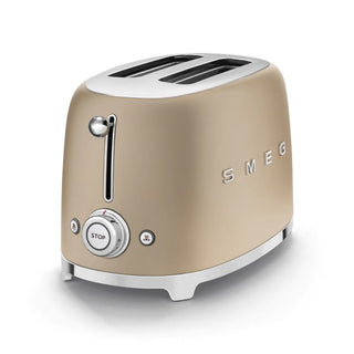 Smeg TSF01CHMSA 50'S Retro Style 2 Slice Toaster - Champagne Matte