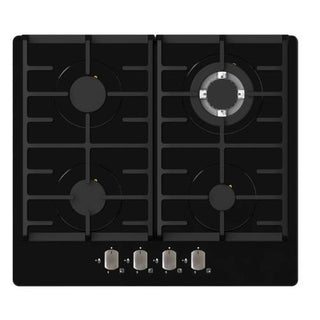 Falco 60cm Black Glass Gas Hob - FAL-BGH-60