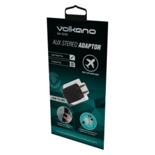 Volkano Aero Series Aux Stereo Adapter - Black VK-1090-BK