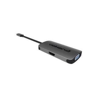 VolkanoX Core Video series USB Type C to HDMI + VGA converter - 10cm - Charcoal VK-20044-CH