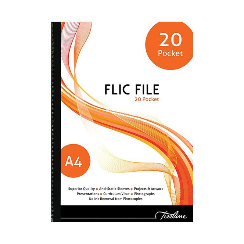 Flic File with Welded Spine  - A4 20 Pocket