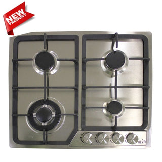 Alva 4Burner Stainless Steel Gas HOB - 60cm GDH100