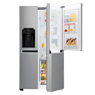 LG 668L Side By Side Fridge With Plumbed Slim Water & Ice Dispenser - Platinum Silver GC-L247SLUV.APZQESA