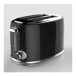 Swan 2 Slice Stainless Steel Black Toaster