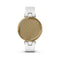 Garmin Lily™ Light Gold Bezel with White Case and Italian Leather Band 010-02384-B3