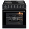 Univa 60mm Multifunction oven and hob set – Black U336BF