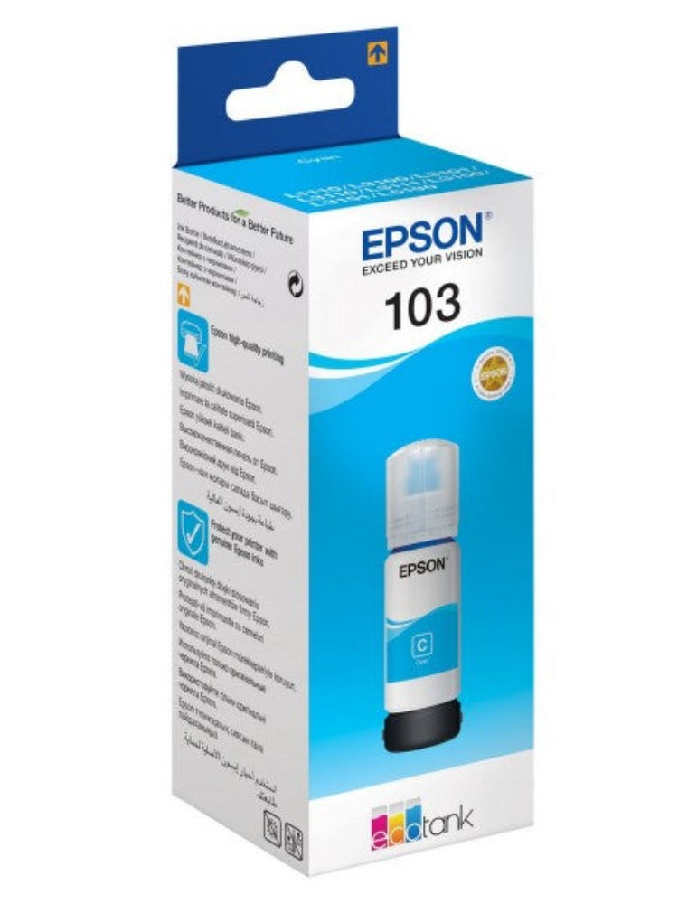 Epson 103 Ecotank Cyan Ink Bottle (65ml) C13T00S24A