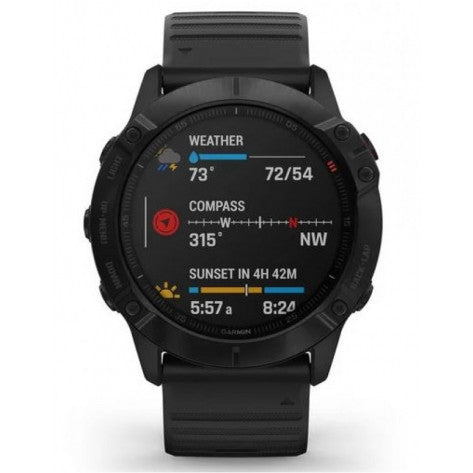Garmin fenix 6X Pro Outdoor Smartwatch (51mm) - Black with Black Band 010-02157-02