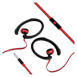 Volkano Sports Earphones Black/Red VS203BKR