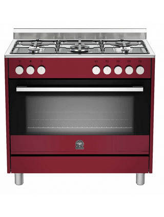 La Germania 90cm Rustica Gas Hob & Electric Oven - Burgundy RUS95C61LDVI