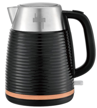 Sunbeam Ultimum - 1.7L S/S Black Ribbed Kettle with Wood Trim S/S SUSRK-2800