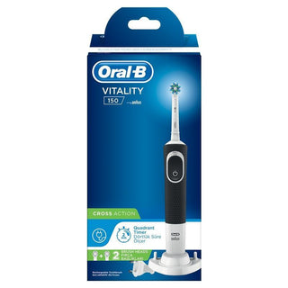 Oral-B Electric Toothbrush - Vitality 150 Cross Action - Black with 2 Heads
