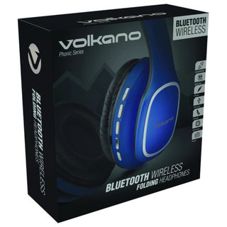 Volkano Wireless Bluetooth Headphones Phonic Series - Blue VK-2002-BL