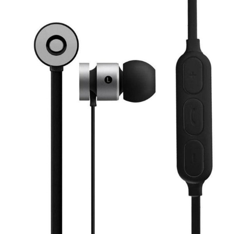 Volkano Mercury series Bluetooth magnetic earphones - silver/black VK-1006-SLBK