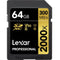 Lexar 64GB Professional 2000X 300MB/S SDXC UHS-II Memory Card MEMLXSD2000P64