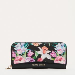 Pierre Cardin Aaliyah Floral Ziparound Purse Black