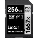 Lexar Lexar Professional 256GB 1667x UHS-II SDXC Memory Card (250MB/s) EMLXSD1667P256