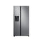 Samsung 617L Net 2 Door Frost Free Side by Side Fridge with Non-Plumbed Water & Ice Dispenser - Matt Silver