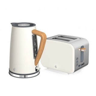 Nordic White Kettle and 2 Slice Toaster Pack SNR2WP