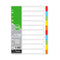 Treeline Divider A4 10 Tab Board Deep Tint Coloured 160gm