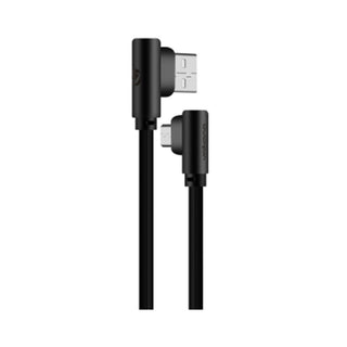 Volkano Slim Series Flat PVC Micro 90° USB Cable 1.2m - Black VK-20083-BK