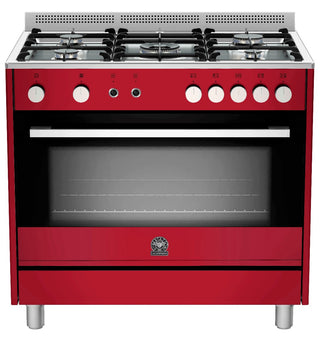 La Germania 90cm Rustica Gas Hob & Gas Oven & Gas Grill - Burgundy RUS95C81DVI