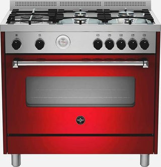La Germania 90cm Gas Hob & Electric Oven - Burgundy AMS95C61LBVI
