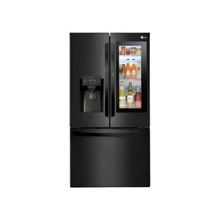 LG 624 L Nett Door in Door Side by Side Refrigerator - Matte Black Steel