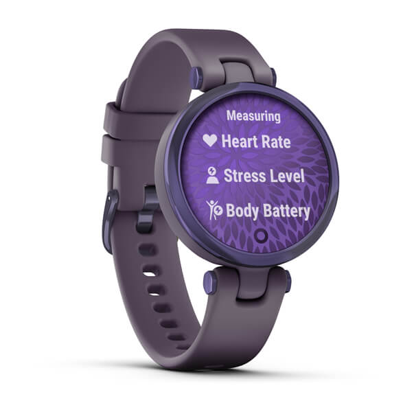 Garmin Lily™ Midnight Orchid Bezel with Deep Orchid Case and Silicone Band 010-02384-12