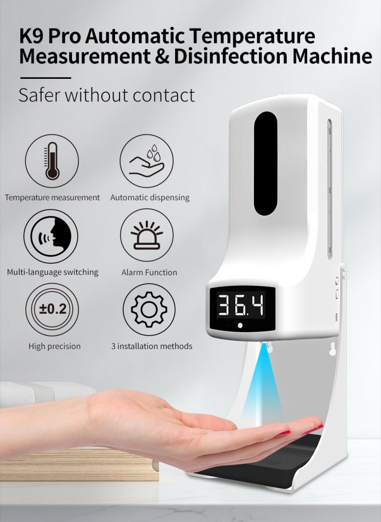 K9PRO Automatic Temperature Measurement & Disinfection Machine Spec Sheet