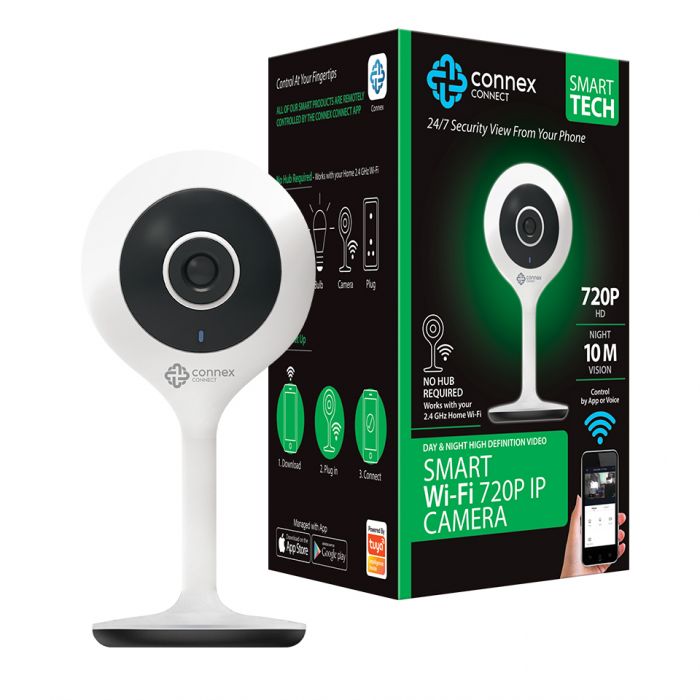 Connex Connect Smart WiFi 720P IP Camera Indoor CC-C1002