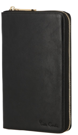 Pierre Cardin Vegan Leather Zip Around Travel Wallet PCU02020BKBK-A0