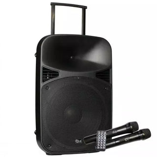 Filo FCA15PA – 15″ Portable PA System w/ 2x Mics /MP3/USB/SD/FM/BT