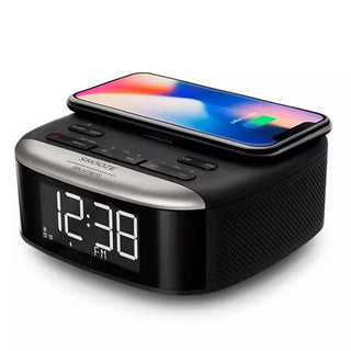 Philips TAR7606 Clock Radio With Qi Charging Pad - Black